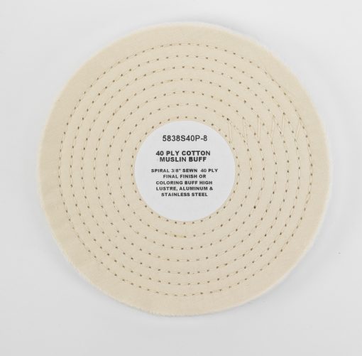 Cotton Muslin 40-Ply 3/8” Stitching 8″