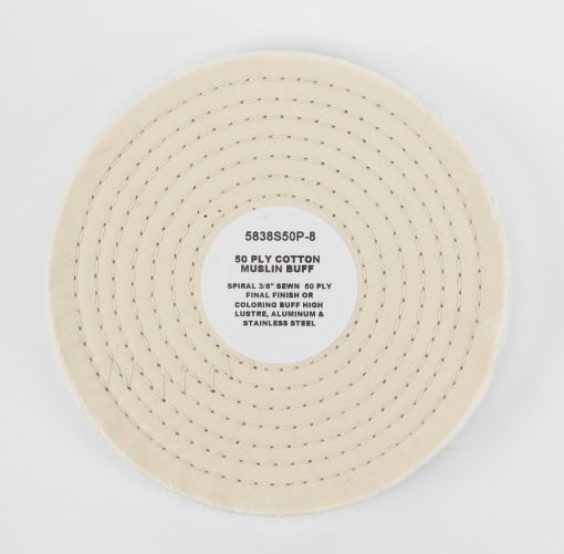 Cotton Muslin 50-Ply 3/8” Stitching 8″