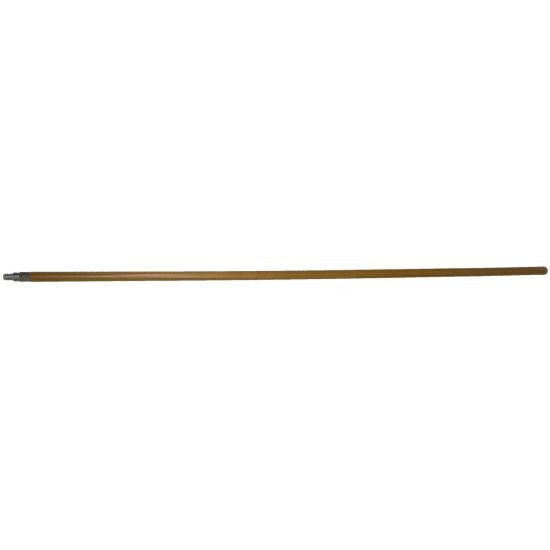60" Wood Shaft Wash Brush Handle W/ Threaded Metal Tip