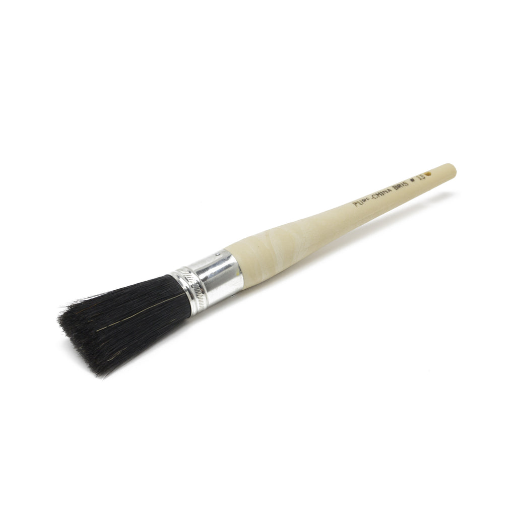 Black Bristle Parts Brush W/ Plastic Handle, 3" Fibers