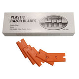 Plastic Double Sided Razor Blade, Orange (100 pack)
