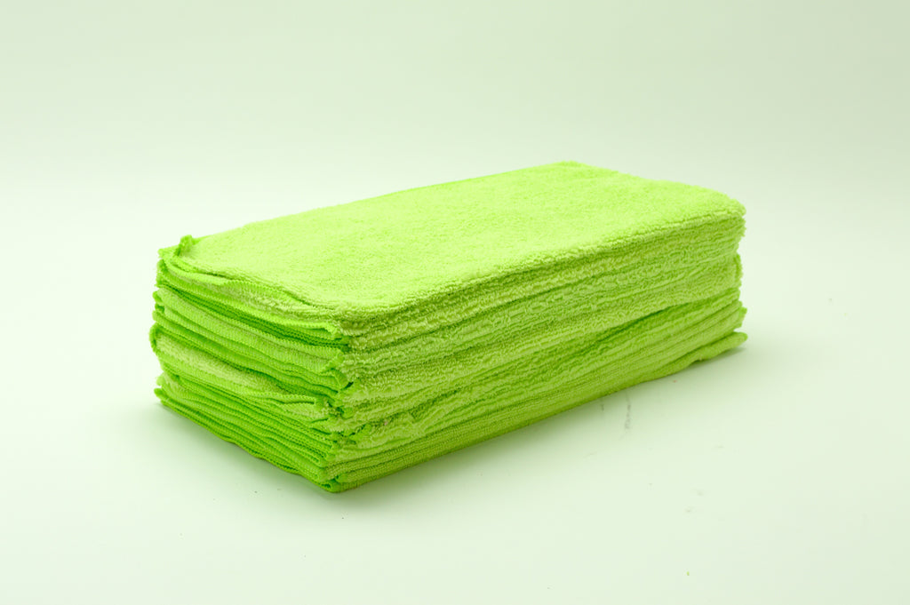 Micro Fiber Towel, Green, 16x16, 36pack