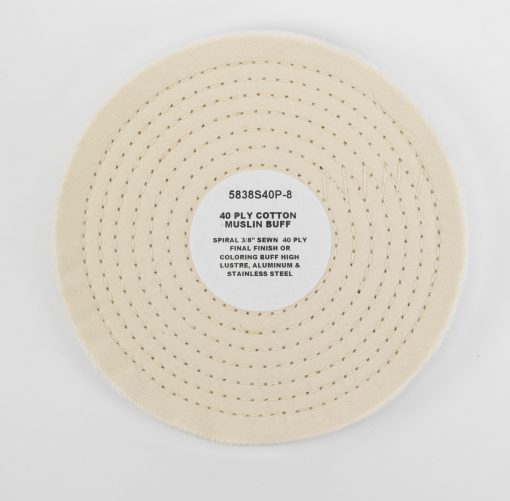 Cotton Muslin 40-Ply 3/8” Stitching 8″