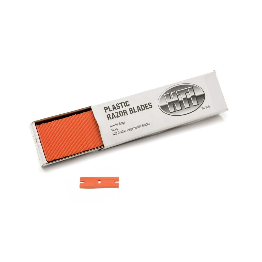 Plastic Double Sided Razor Blade, Orange (100 pack)