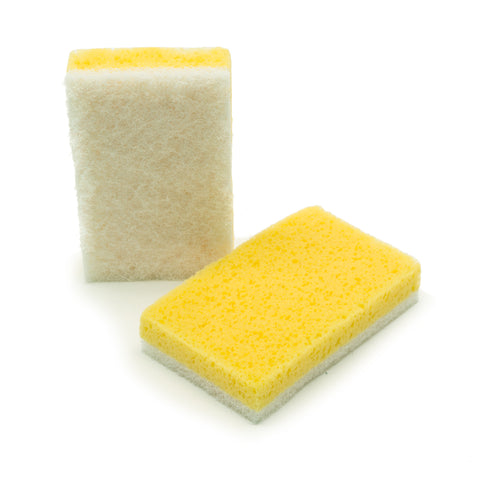 Light Duty Scrub Sponge White/Yellow (12pack)